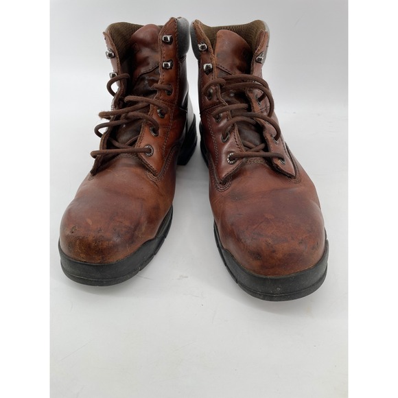 Wolverine Work Boots Men 10.5 Brown Leather Lace Up EH‎ Slip Resistant Steel Toe main image 9
